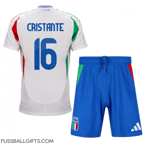 Italien Bryan Cristante #16 Fußballbekleidung Auswärtstrikot Kinder EM 2024 Kurzarm (+ kurze hosen)